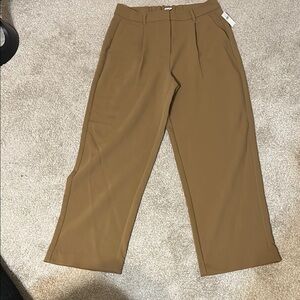 Old Navy Tan Trousers Relaxed Fit Straight Leg